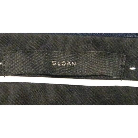 Banana Republic Women's Navy Ankle Pant Red Bold Floral Stretch Size 8 Statement - Picture 5 of 7